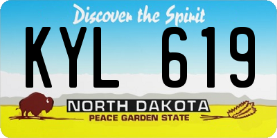 ND license plate KYL619