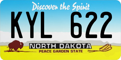 ND license plate KYL622