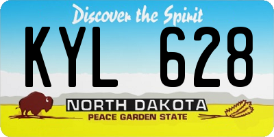 ND license plate KYL628