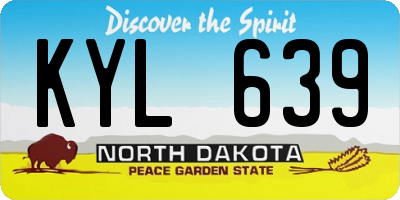 ND license plate KYL639