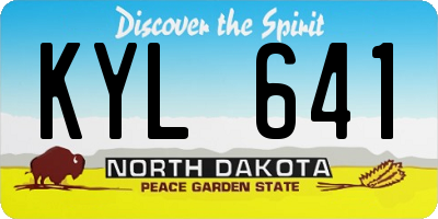 ND license plate KYL641