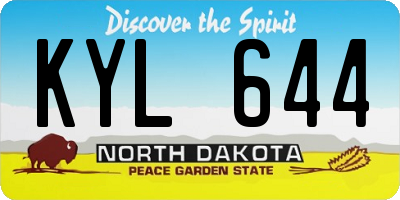 ND license plate KYL644
