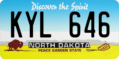ND license plate KYL646