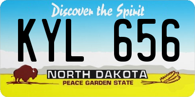 ND license plate KYL656