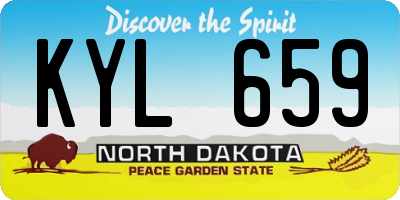 ND license plate KYL659