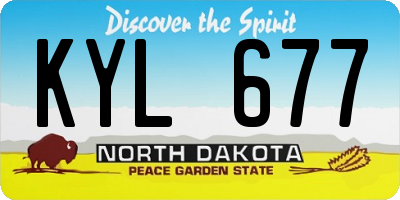ND license plate KYL677