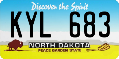 ND license plate KYL683