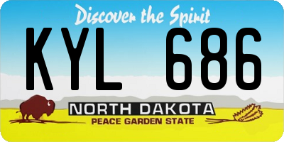 ND license plate KYL686