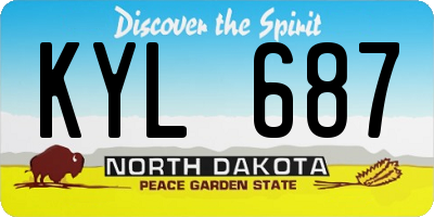 ND license plate KYL687