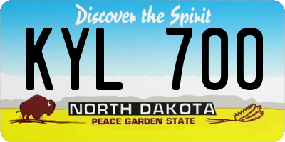 ND license plate KYL700