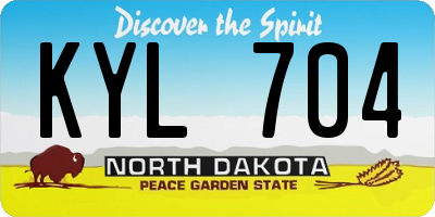 ND license plate KYL704