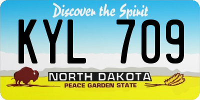ND license plate KYL709