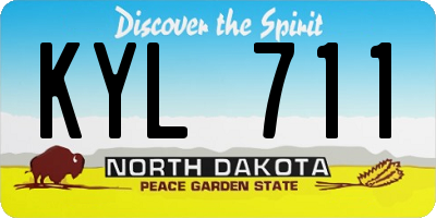 ND license plate KYL711