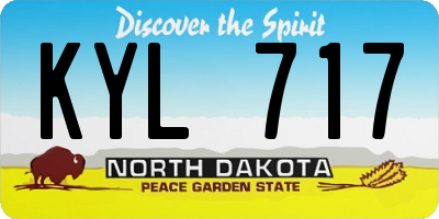 ND license plate KYL717
