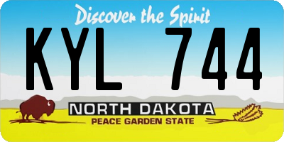 ND license plate KYL744