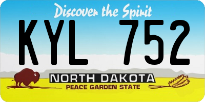 ND license plate KYL752