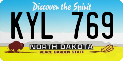 ND license plate KYL769
