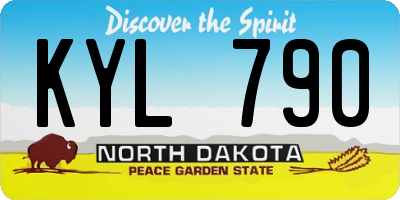 ND license plate KYL790