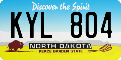 ND license plate KYL804