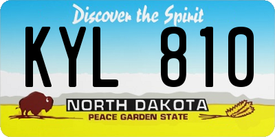 ND license plate KYL810