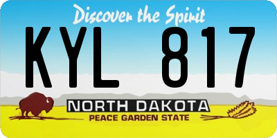 ND license plate KYL817