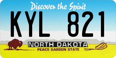 ND license plate KYL821
