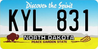 ND license plate KYL831