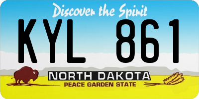 ND license plate KYL861