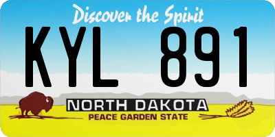 ND license plate KYL891