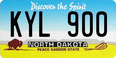 ND license plate KYL900