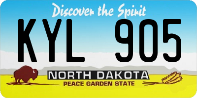ND license plate KYL905