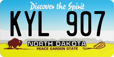 ND license plate KYL907