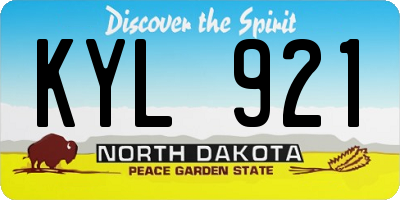 ND license plate KYL921