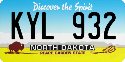 ND license plate KYL932