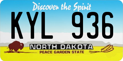 ND license plate KYL936