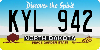 ND license plate KYL942
