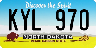 ND license plate KYL970