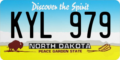 ND license plate KYL979