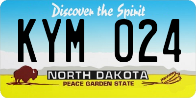 ND license plate KYM024