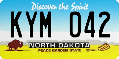 ND license plate KYM042