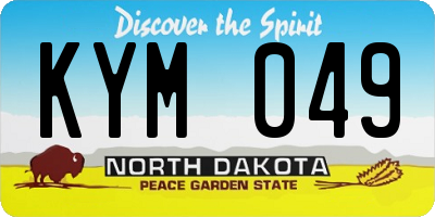 ND license plate KYM049