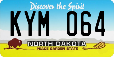 ND license plate KYM064