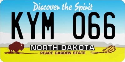 ND license plate KYM066