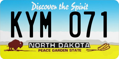 ND license plate KYM071
