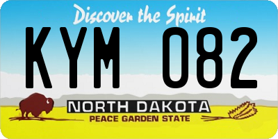 ND license plate KYM082