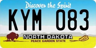 ND license plate KYM083