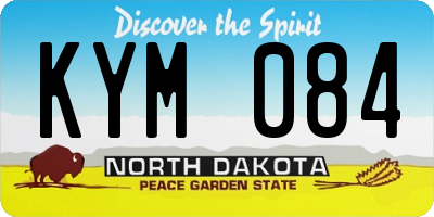 ND license plate KYM084