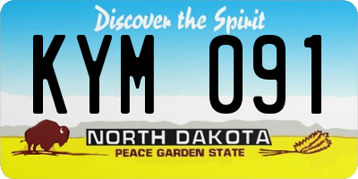 ND license plate KYM091
