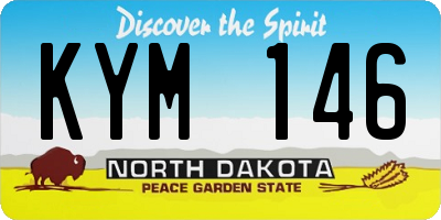 ND license plate KYM146