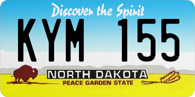 ND license plate KYM155